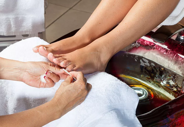 Hand reflexology session